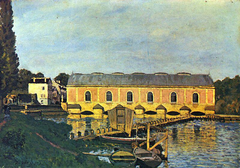 Alfred Sisley Maschinenhaus der Pumpe in Marly France oil painting art